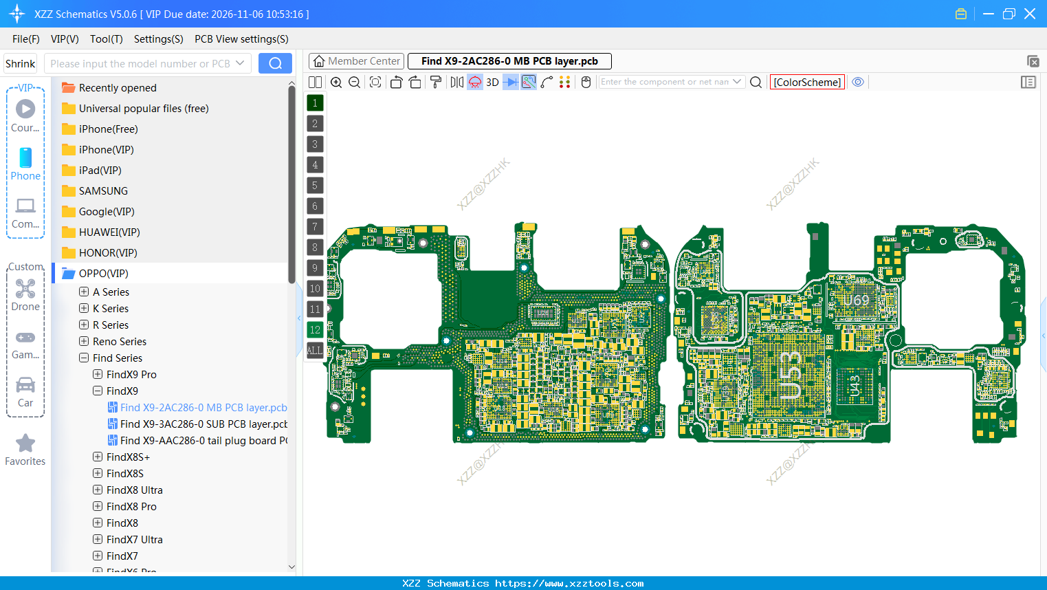OPPO Find X9-2AC286-0 MB PCB Layer